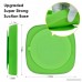 TOPQSC Silicone Baby Divided Suction Plate - Non-Skid Tray Portable Place Mat - for Infant Toddler Kid - Fits Most Highchair Table Home - with 1 Extra HQ Portable Bag - Green (Last 3 Day Deal) - B074Y4NW9M
